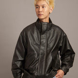 JE- ヴィ-ガンレザー・ STAND BLOUSON