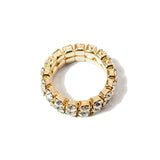 GA Double Tennis Chain Stretch Ring