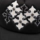 SUPPLIER/サプライヤー Multiple Cross Leather Patch Mesh Cap