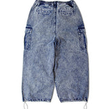 GA DENIM WIDE-CARGO PANTS