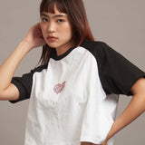 GA HEART ﾗｸﾞﾗﾝTEE ﾗｲﾝｽﾄｰﾝ