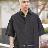JE-LINEN 刺繍 RACE TAPE SHIRT