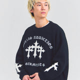 GA CROSS-APPLIQUE KNIT