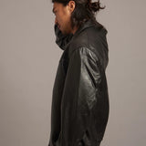SKOOKUM.JE LAMB LEATHER CAR COAT