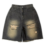 JE-DENIM DAMAGE SHORTS