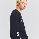 GA CROSS-APPLIQUE KNIT