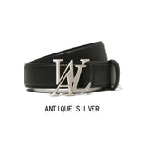 WOOALONG.ウアロン-Signature Logo Leather Belt