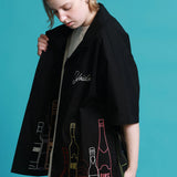 YOIDORE/酔いどれ 酒ボトル 刺繍SSシャツ