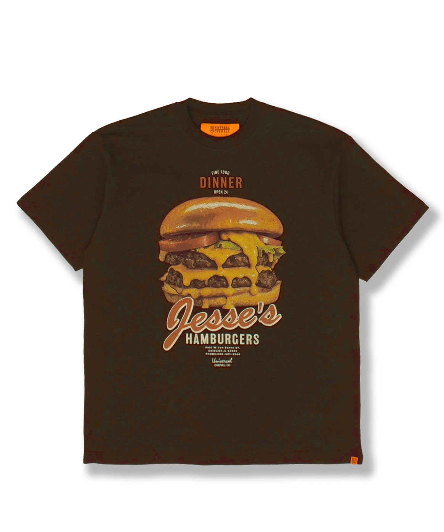 UNIVERSAL OVERALL/ユニバーサルオーバーオール HAMBURGER SS TEE