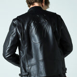 【THE ROLLING STONES×JACKROSE】 COW LEATHER SEMI DOUBLE STAND RIDERS