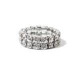 GA Double Tennis Chain Stretch Ring