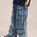 GA DENIM PARACHUTE CARGO PANTS