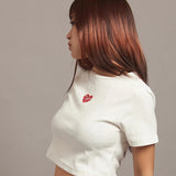 GA HEART ﾘﾌﾞｼｮｰﾄTEE
