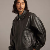 SKOOKUM.JE LAMB LEATHER ZIP JACKET
