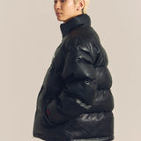 FUBU-Faux Leather Puffer Jacket