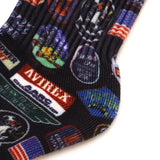 AVIREX/アヴィレックス MULTI-GRAPHIC PRINT SOCKS