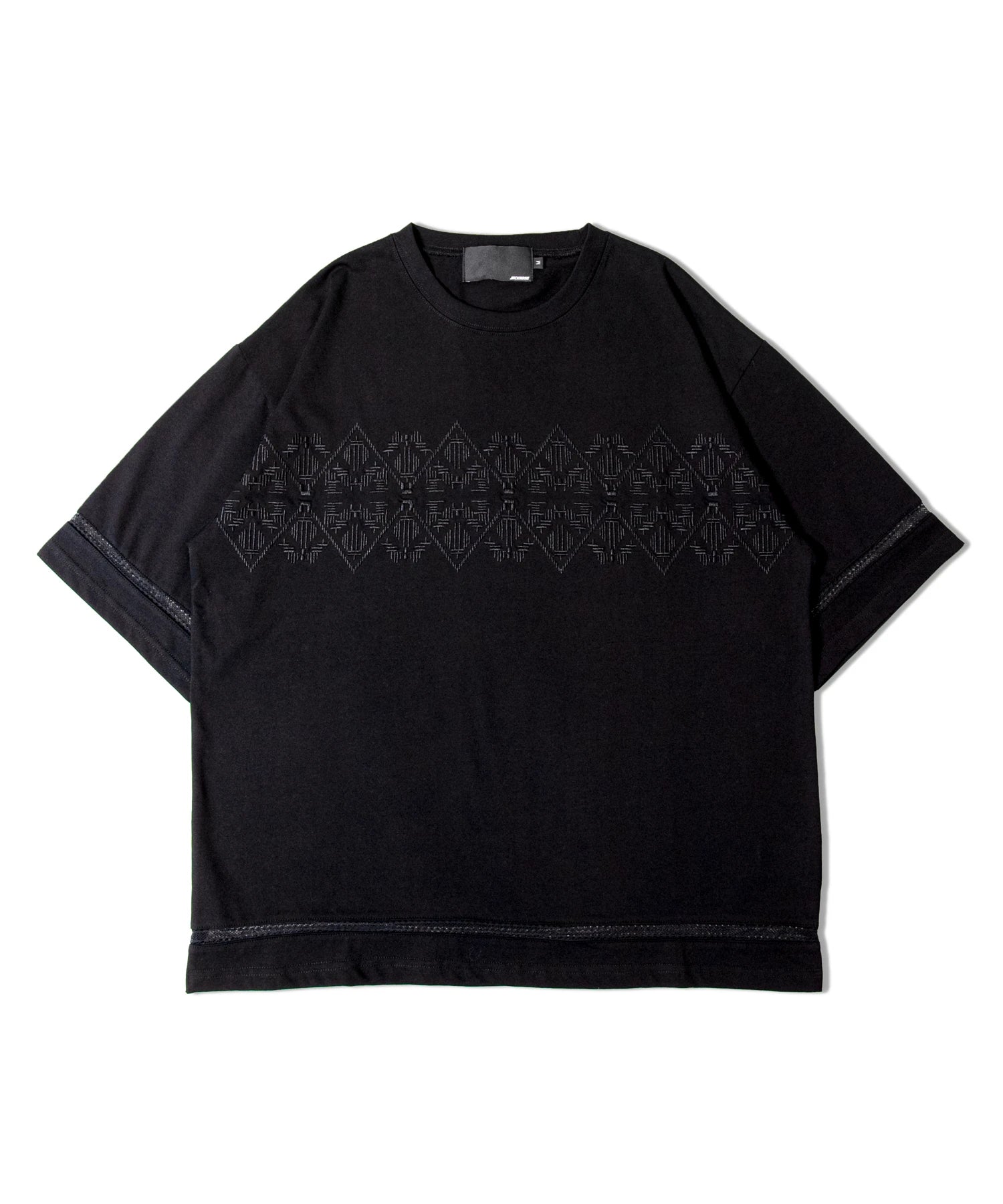 JE-刺繍 RACE TAPE TEE
