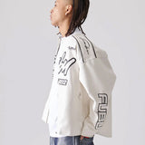 FUBU-Faux Leather Racing Jacket