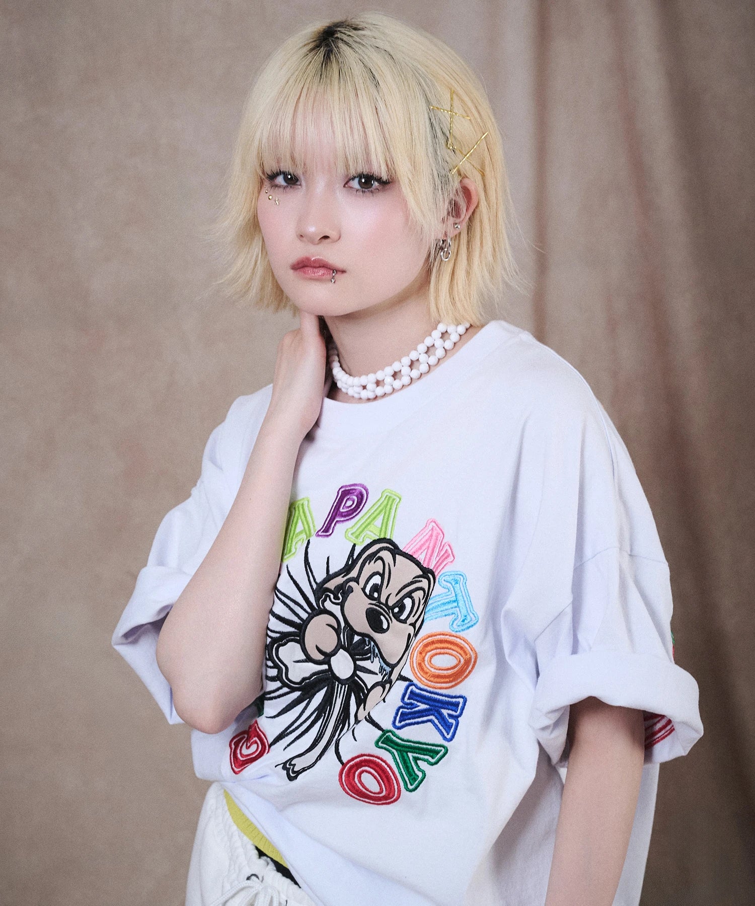 GALFY/ガルフィー おしゃぶりワンワンカラフルロゴTee SS