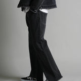 JE-FRINGE DENIM PANTS