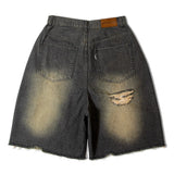 JE-DENIM DAMAGE SHORTS