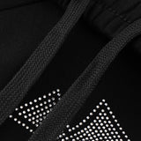 Unknown London/アンノウン ロンドン Black X Silver Allover Rhinestone Baggy Sweat Shorts