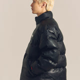 FUBU-Faux Leather Puffer Jacket