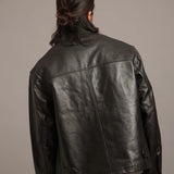 SKOOKUM.JE LAMB LEATHER CAR COAT