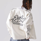 FUBU-Faux Leather Racing Jacket
