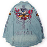 JACKROSE×VANSON×GALFY-骨犬 Demin Shirt