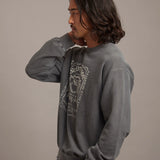 SCHOTT-SQUARE LOGO CREW SWEAT