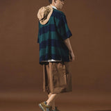 ANGLAN-Stripe Wappen PK Half Shirt