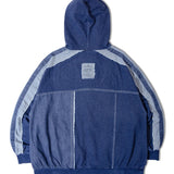 GA 切替DENIM ZIP HOODIE
