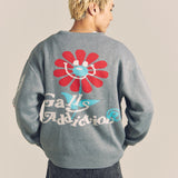 GA JQ-FLOWER＆LOGO KNIT