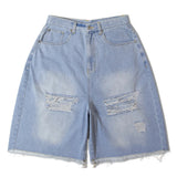 JE-DENIM DAMAGE SHORTS