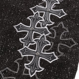 SUPPLIER/サプライヤー Multiple Cross Leather Patch Baggy Denim