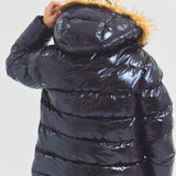 GA SHINY FUR PUFF-JACKET