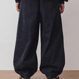 AG-Unbalance Long Tuck Denim Balloon Pants/アングラン アンバランスロングタックデニムバルーンパンツ