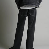 JE-FRINGE DENIM PANTS