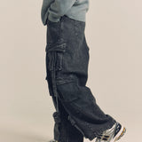 GA DENIM PARACHUTE CARGO PANTS