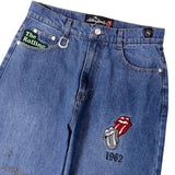 【The Rolling Stones×JACKROSE】 シグネチャー・ワッペン デニムパンツ