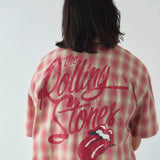 【The Rolling Stones×JACKROSE】 ヴィンテージ加工･チェックSSシャツ(短丈)