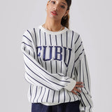 FUBU-Stripe Knit Pullover