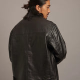 SKOOKUM.JE LAMB LEATHER CAR COAT