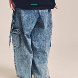 GA DENIM PARACHUTE CARGO PANTS