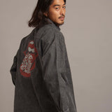 B-TRS PRINT DENIM SHIRTS