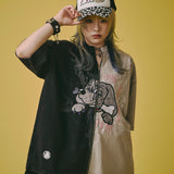 GALFY/ガルフィー ハーフ&ハーフ SS Tee