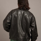 SKOOKUM.JE LAMB LEATHER ZIP JACKET