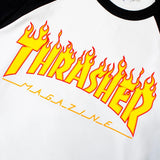THRASHER FLAME BASEBALL TEE
