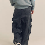 GA DENIM PARACHUTE CARGO PANTS
